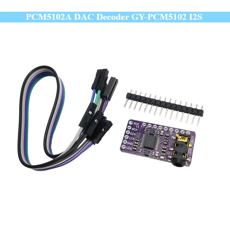 New I2S PCM5102A DAC Decoder GY-PCM5102 I2S Player Module for Raspberry Pi PHAT Format Board Digital PCM5102 Audio Board DIY
