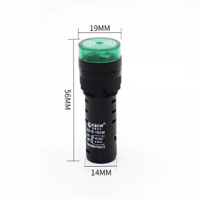 16mm/22mm AD16-22SM 12V 24V 110V 220V 380V Flash Signal Light Red LED Active Buzzer Beep Alarm Indicator Red Green Yellow Black