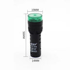 16mm/22mm AD16-22SM 12V 24V 110V 220V 380V Flash Signal Light Red LED Active Buzzer Beep Alarm Indicator Red Green Yellow Black