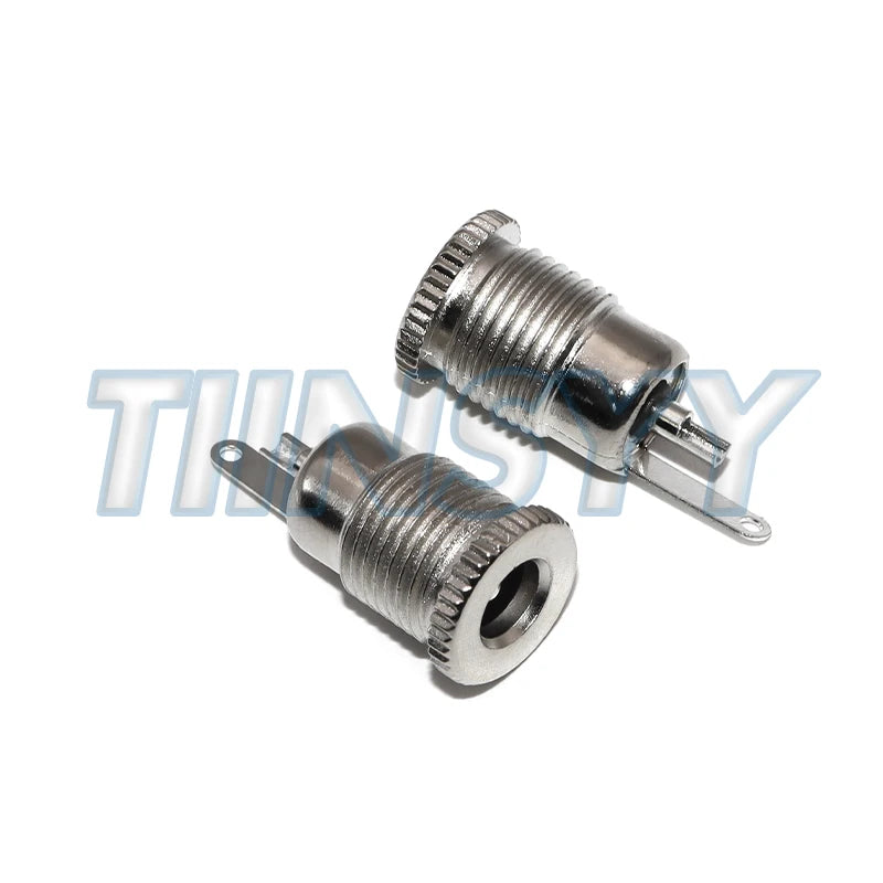 5PCS/LOT DC099 5.5 MM X 2.1 MM DC Power Jack Socket Female Panel Mount Connector Metal DC-099 Open Hole 11MM 5.5*2.1 5.5*2.5