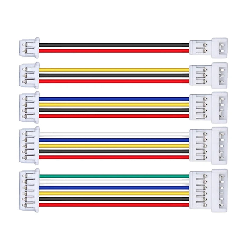 10PCS MX1.25 Extension Line 2P/3P/4P/5P/6P MX 1.25mm Pitch Male To Female extension cord Connector With 20cm Cable 28AWG