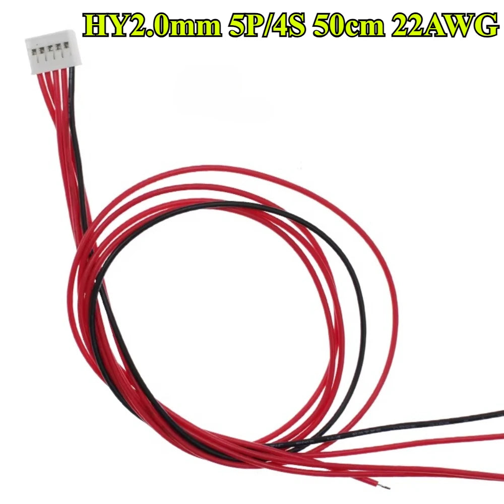 2P-18P BMS Balance Cable HY2.0mm Lithium Battery Protection Board Connection Wire PIN 1S~17S with Lock Buckle Cable 22AWG 50cm