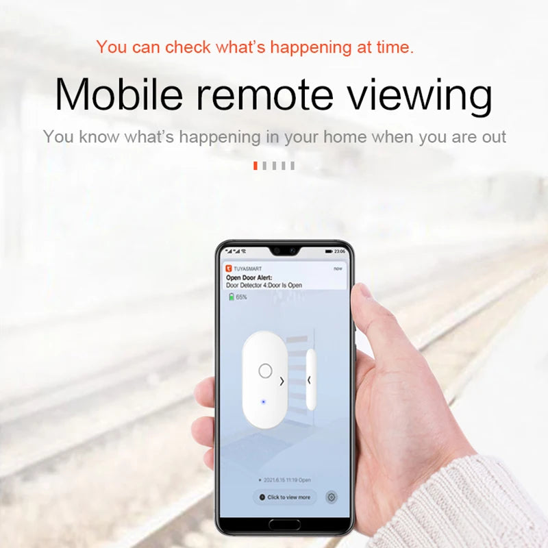 Tuya WiFi Door Sensor Window Anti-intrusion Door Open Close Burglar Security Alarm Magnetic Sensor Smart Life Alexa Google Home