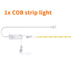 24V COB LED Strip with EU/US/AU/UK Plug Touch Dimmer Switch Adhesive Backing for Cabinets Shelf Closet Kitchen Lighting 1-6pcs
