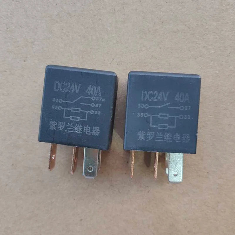 Car Truck Relay DC 24V 40A Rated Current 1NO 1NC SPDT 4/5 Pins Automotive Alarm Relay Automotive Parts