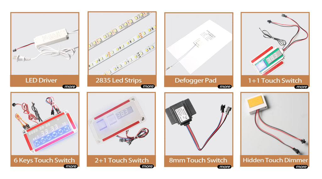 Bathroom LED Dimmer 12V Touch Sensor 60W Capacitive Touch Sensor Switch 5A Touch Dimmer for Mirror Light