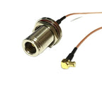 MCX Right Angle 90-Degree Switch N Type Female Bulkhead Pigtail Cable RG316 RG174 RG178 15cm/30cm/50cm/100cm For Wifi Router