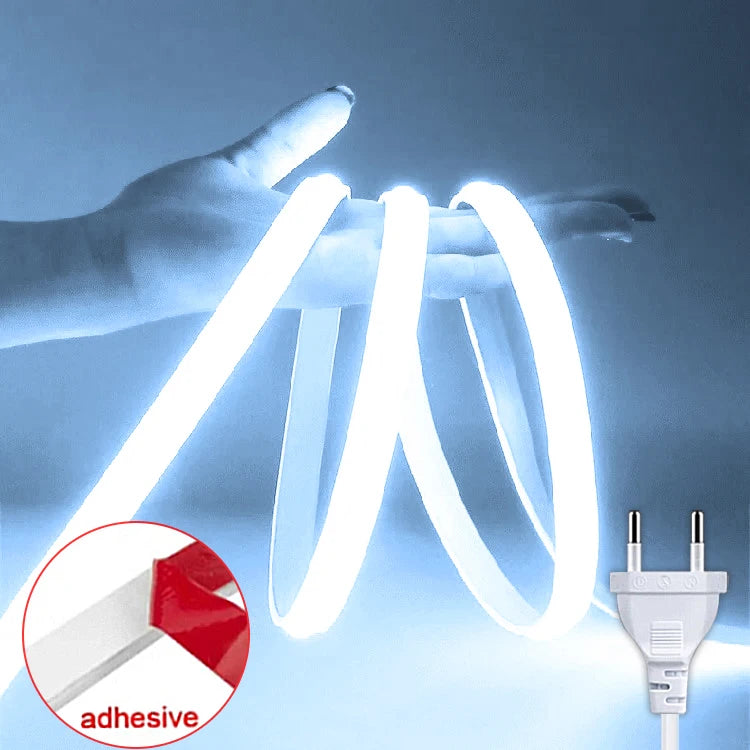 COB LED Strip 220V High Brightness 220V Led Strip Flexible Ribbon Tape for Room Bedroom Kitchen Lighting