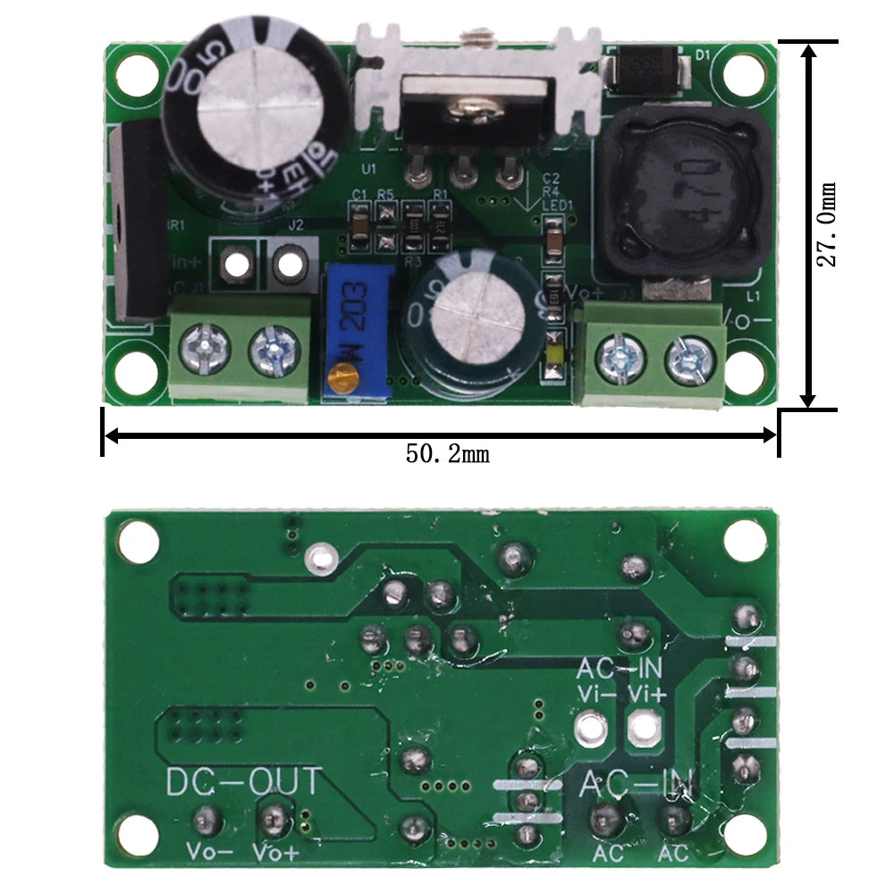 LM2596HV AC/DC to DC Buck Step Down Converter Power Supply Module LM2596 3v 3.3V 5V 6V 9V 12V 15V 24V AC 5V-30V, DC 5V-50V