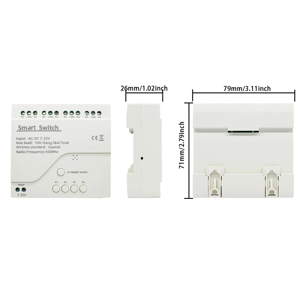 1/2/4CH EWeLink WIFI Smart Switch 7-32V 85-250V 220V Wireless Remote Control Relay Module For Garage Door Access Alexa Google