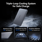 Baseus 5000mAh Magnetic Power Bank 15W Wireless 20W Wired Charging Thin Card-Sized Slim Portable Powerbank for iPhone 17 Samsung