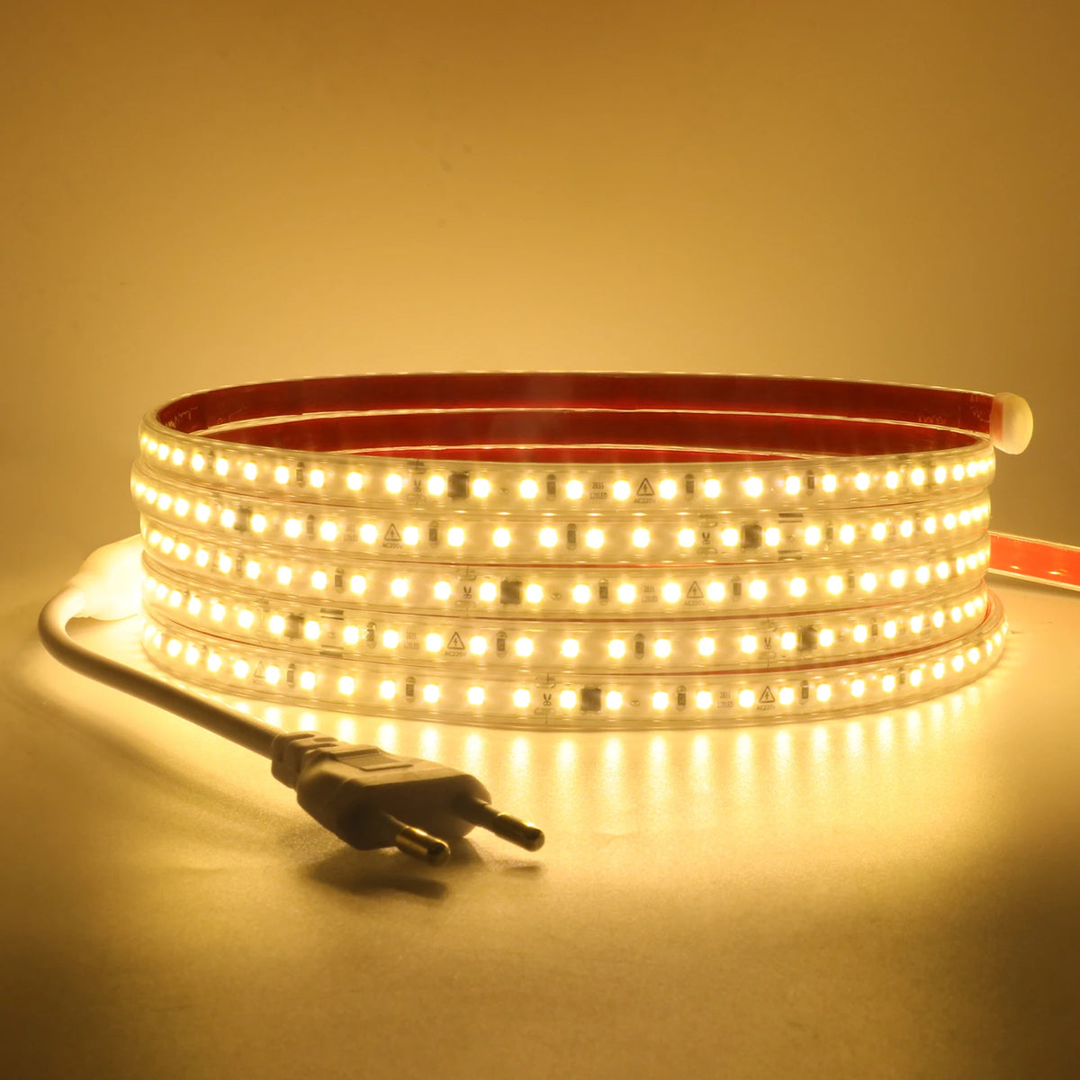 220V LED Strip 2835 120LEDs/m Waterproof 0.5M 5M 10M 20M 30M 40M Flexible Lamp Adhesive Tape White Red Green Ice Blue Pink