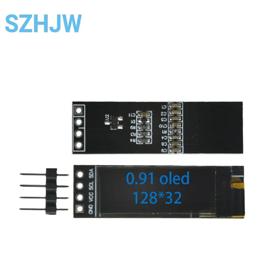 0.91 Inch 128x32 IIC I2C White / Blue OLED LCD Display DIY Module SSD1306 Driver IC DC 3.3V 5V for Arduino