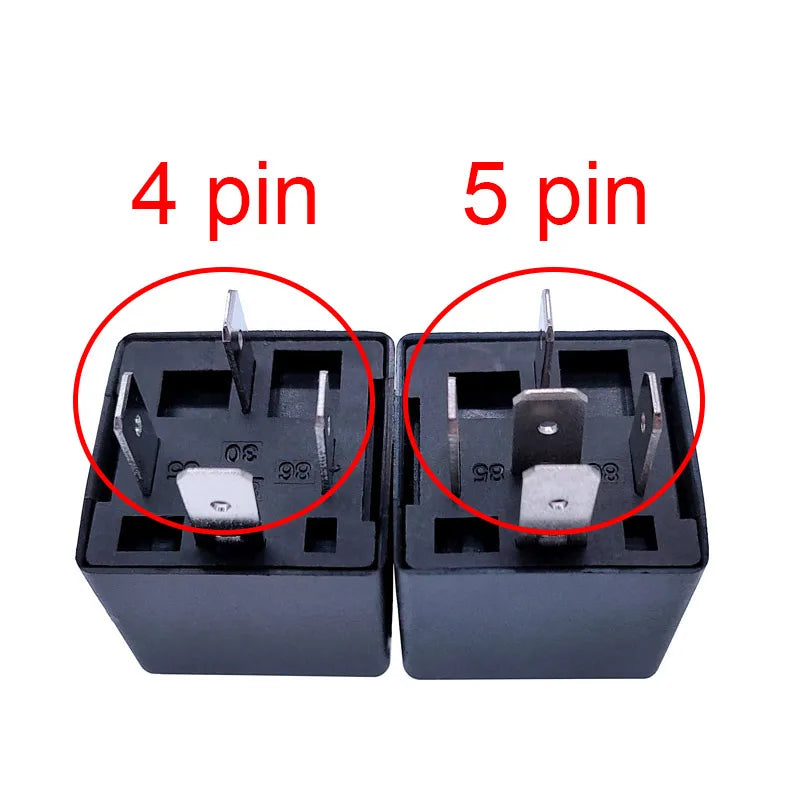 40A Auto Car Relay JD2912 4Pin 5Pin DC 12V 24V 36V 48V 72V with Mounting Hole Coil Power 1.8W Automobile Control Device