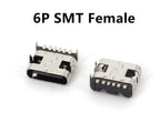 10Pcs USB 3.1 Type C 6/16/24 Pin Connector Male Female Charging Port PCB Mount Solder Socket