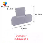5Pcs MBKKB-2.5 Double Layer DIN Rail Terminal Block - 2.5mm² 12AWG Screw Connection Electrical Wire Conductor Terminal