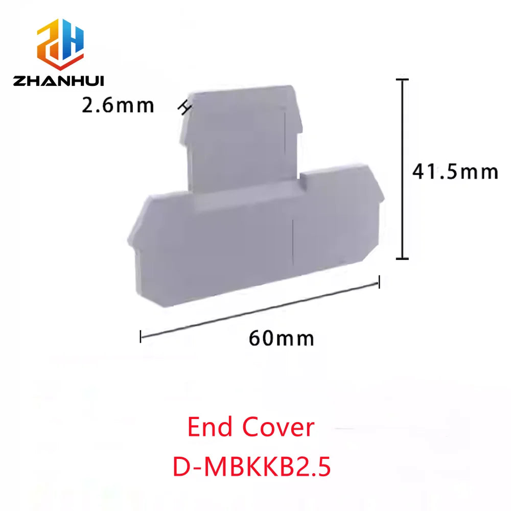 5Pcs MBKKB-2.5 Double Layer DIN Rail Terminal Block - 2.5mm² 12AWG Screw Connection Electrical Wire Conductor Terminal