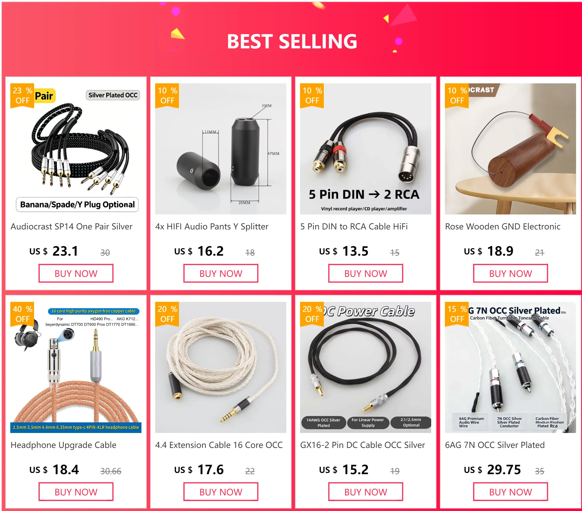 Audiocrast CT4021S Ring Audio Cable Magnetic Ring Filter Circular Aperture Clip-on EMI RFI Filter Snap Around Ferrite Pant