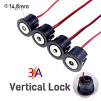 Circular High Current 3A 12V Magnetic Connector Threaded Panel Mount Holes Self-Locking Waterproof Terminals Charging Wire PH2.0