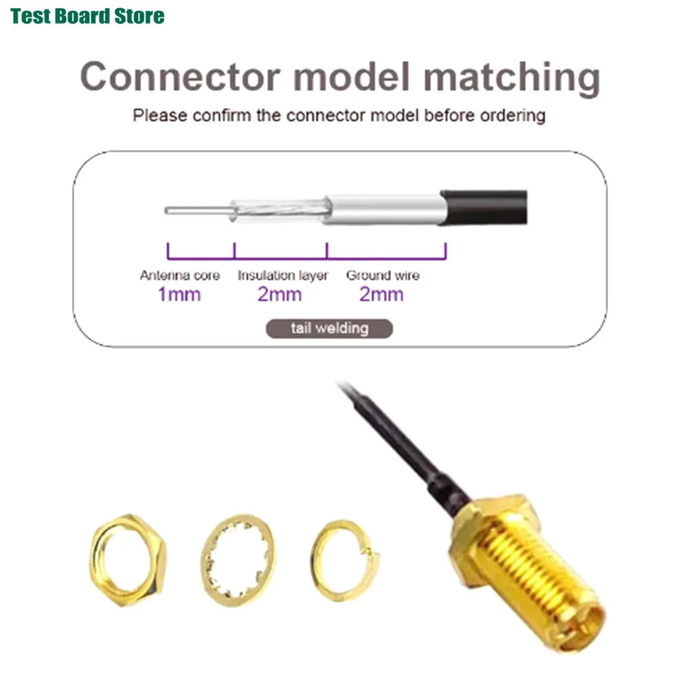 1/2/5Pcs RP SMA Pigtail Cable RG178 1.13 SMA Female Connector To UFL/U.FL Cable for WiFi Antenna Extension