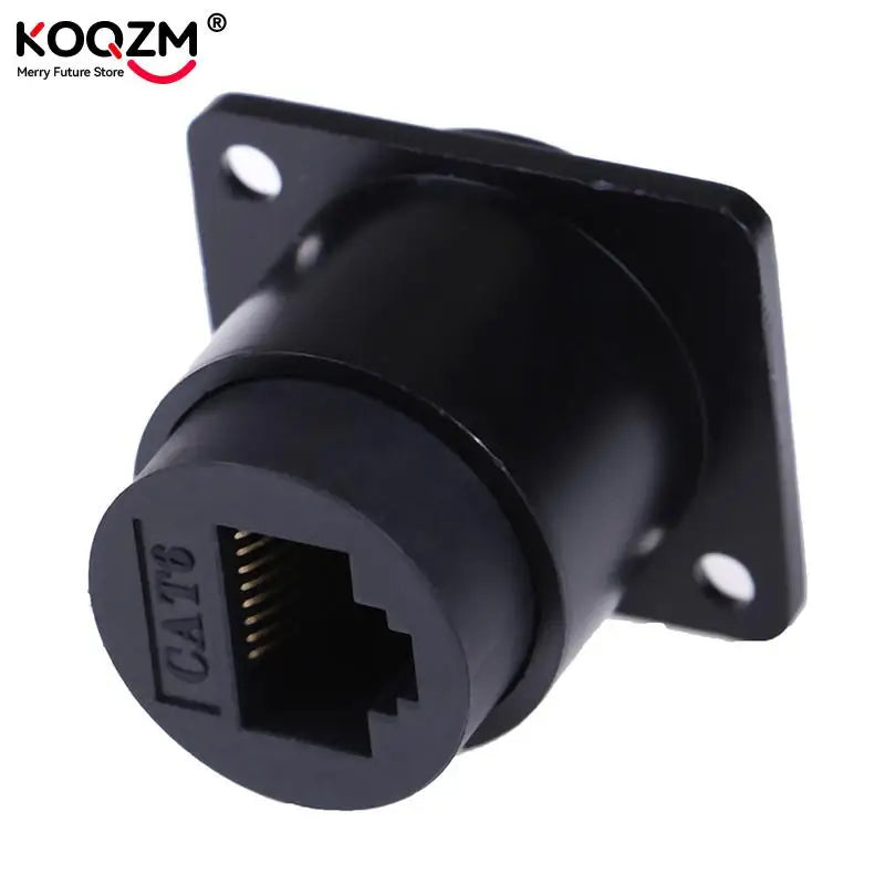D-type Module RJ45 Socket Cable Female Signal Connector Cat6 Panel Mount Network Ethernet Extension Interface Adapter