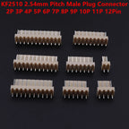 50Pcs KF-2510 2.54mm Pitch Male Plug 2P/3P/4P/5P/6/7/8/9/10/11/12p Pin Header PCB Connector Straight Pin Header KF2510 Connector