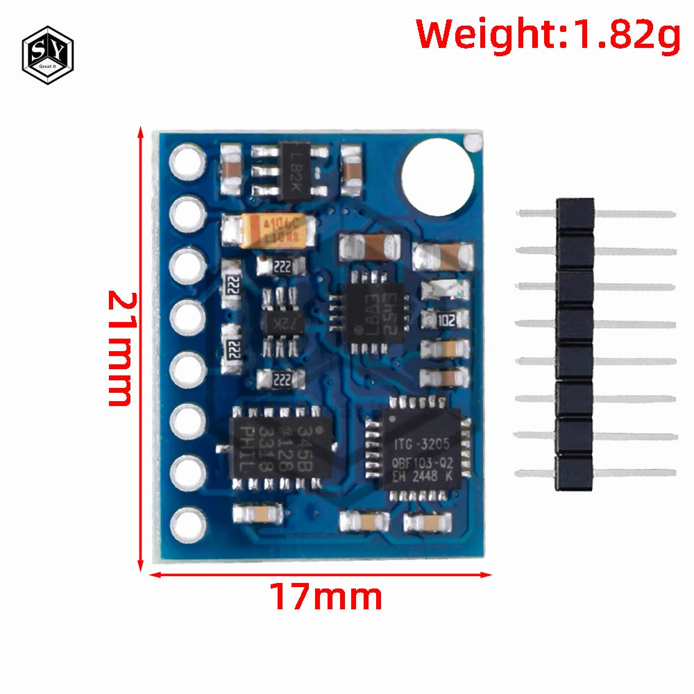 High Precision 9DOF 9-Axis IMU Sensor Module GY-85, ITG3205 ADXL345 QMC5883L BMP088