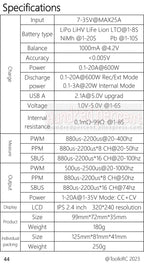 ToolkitRC M8P Intelligent Charger 1-8S 600W 20A Remote Control Car Aviation Model Aircraft Lithium Battery FPV Fast Charging