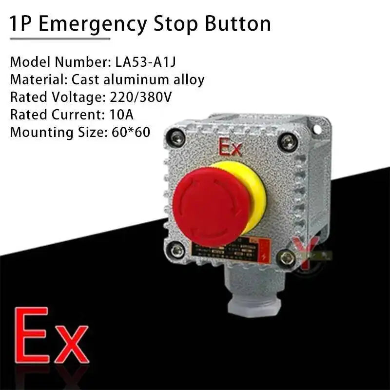 LA53 Waterproof Explosion-proof Ex Control Button Box Indicator Light Emergency Stop BZA8050 Anti-corrosion Master Switch Box