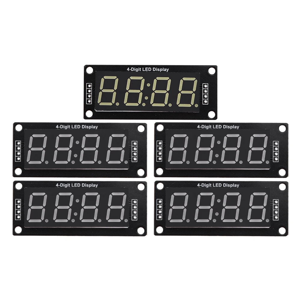 TM1637 LED Display Module 4 Digit Time Indicator Tube 7 Segment Digital Indicator Tube 0.56 Inch Digital LED Module