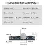 DC12V 24V New Lead-free Sensing Module 8A Pir Motion/ IR Hand Wave/Touch Sensor Module for LED Cabinet Light
