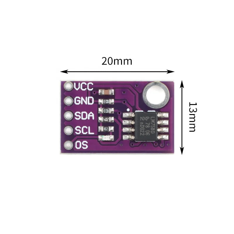 LM75 CJMCU-75 Temperature Sensor Module High Speed I2C IIC Interface High Precision
