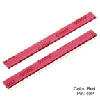 10PCS 40Pin Black White Red 2.54mm Single Double Row Straight Male Female Pin Header Connector Strip For PBC Ard Yellow Blue