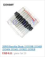 20pcs 1W Metal film resistor 1% 1R ~ 1M 1 2 10 22 47 100 330 ohm 1K 4.7K 10K 22K 47K 100K 330K 470K 2R 10R 22R 47R 100R 330R