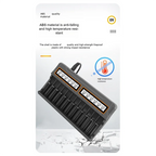 AB34-18650 Charger 12 Slots Aa.Aaa Nickel Metal Hydride/Lithium Battery Smart Universal Charger With Display US-Plug