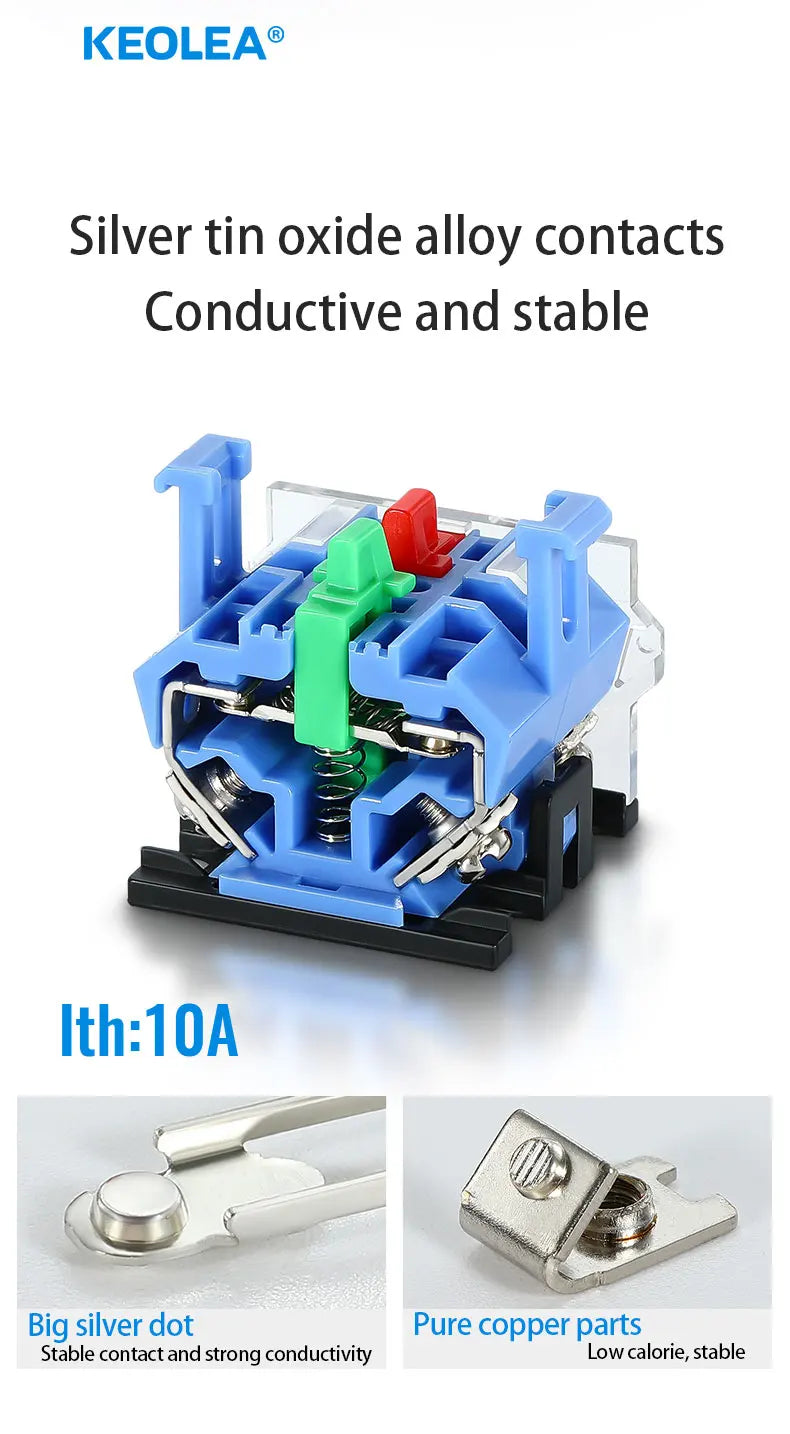 LA38 Emergency Stop 10A Self-locking Rotary Reset Latching Head Power Switch Mushroom Push Button Switch 22mm 1 NO I NC 2NC