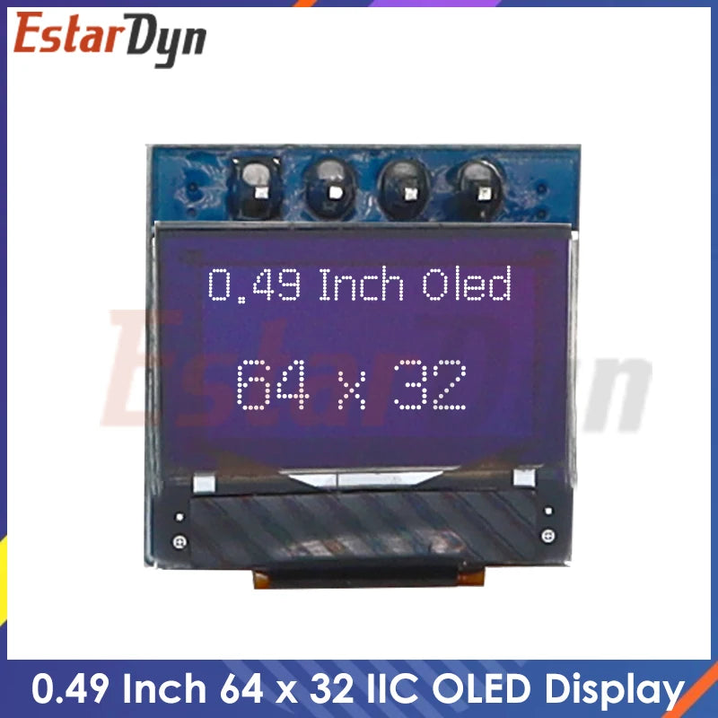 0.49 Inch OLED Display LCD Module White 0.49" Screen 64x32 I2C IIC Interface SSD1306 Driver for AVR STM32