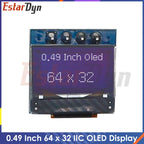 0.49 Inch OLED Display LCD Module White 0.49" Screen 64x32 I2C IIC Interface SSD1306 Driver for AVR STM32