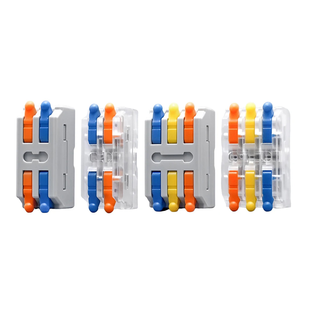 TOMZN Lever Wire Connectors 30/72 Pcs 2 Way 3 Way Quick Terminal Block, Push-in Tool-Free Reusable Splicing Wire Connector 32A