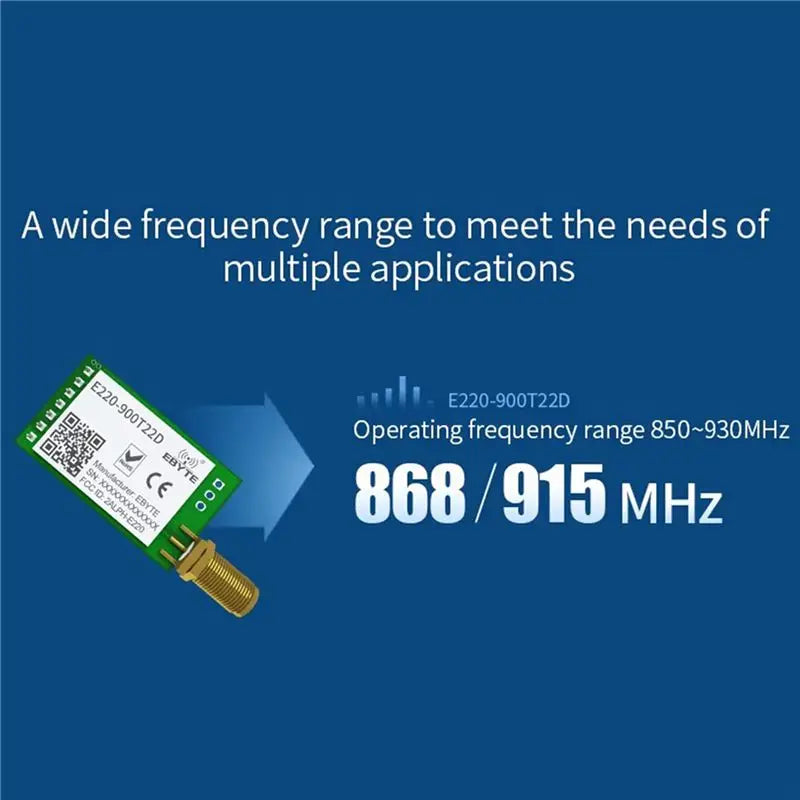 2X EBYTE Lora LLCC68 868Mhz 915Mhz Wireless Module 22Dbm 5Km E220-900T22D SMA-K UART RSSI Transmitter Receiver DIP