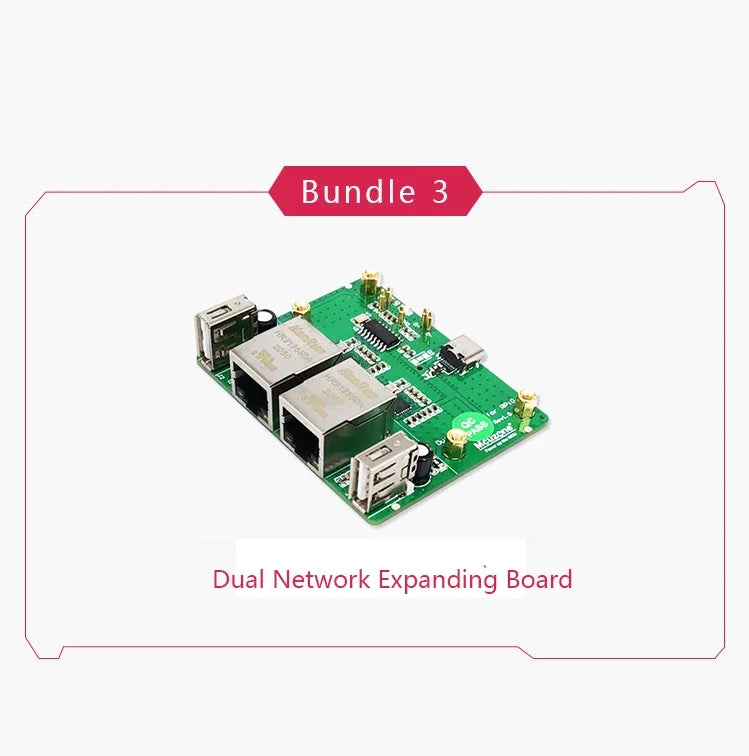 Raspberry Pi Zero W/ WH Expansion Board Ethernet USB Interface 4G Communication Module Metal Shell