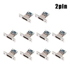10pcs USB 3.1 Type C Socket With Screw Fixing Plate Type-C USB Jack 3.1 Type-C 2Pin 4Pin Female Connector Jack Charging Port
