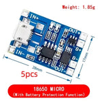 10pcs 5V 1A 18650 Lithium Battery Charging Board PLR TP4056 Lithium Charging Mini/Micro USB Type C Charge Module With Protect