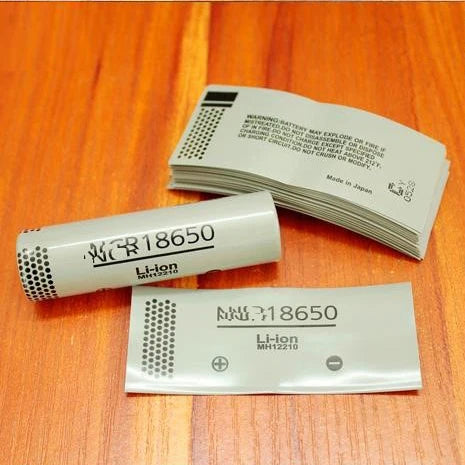 100pcs/lot 18650 lithium battery packaging skin PVC heat shrinkable sleeve battery packaging tube insulation shrink film