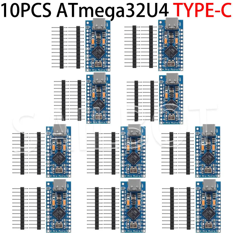 10-1PCS Pro Micro ATmega32U4 5V 16MHz Original Chip Replace ATmega328 For Arduino Pro Mini For Leonardo UNO R3