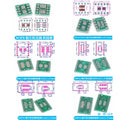 10-100PCS Javino PCB Board Kit SMD Turn To DIP Adapter Converter Plate SOP MSOP SSOP TSSOP SOT23 8 10 14 16 20 28 SMT To DIP