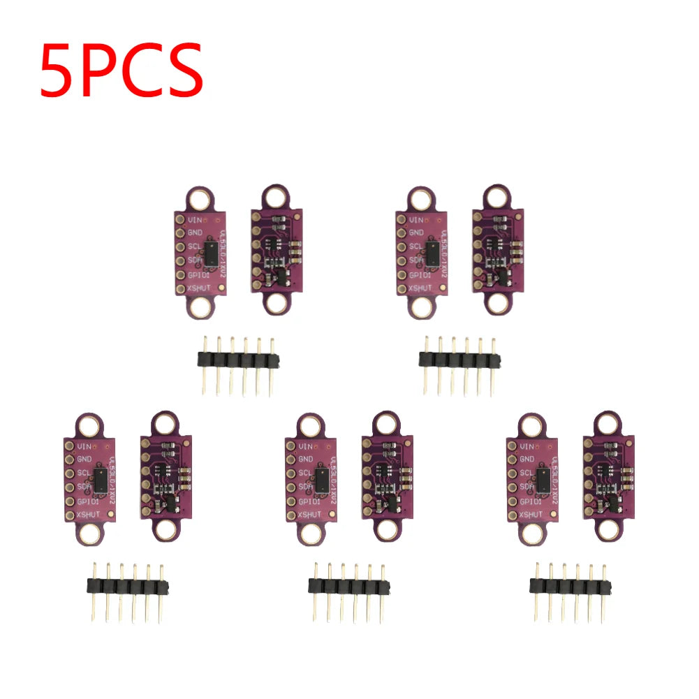 1-50PCS VL53L0X Time-of-Flight (ToF) Laser Ranging Sensor Breakout 940nm 3-5V GY-530 VL53L0X V2 Laser Distance Module IIC
