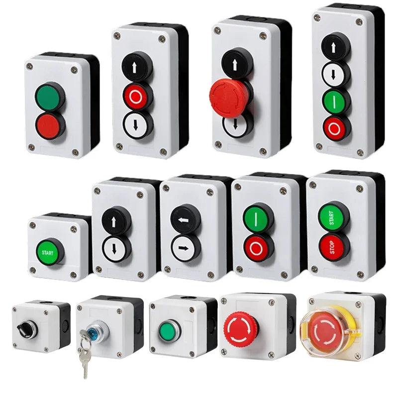 Arrow Symbol Indicating Start and Stop Self-Recovery Waterproof Button Switch Emergency Stop Industrial Hand-Held Control Box