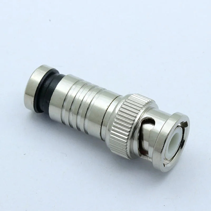 1PC BNC Male Connector Compression RF Coaxial CCTV RG6 Cable Conector BNC Insulation Convertor for CCTV Surveillance System Kit