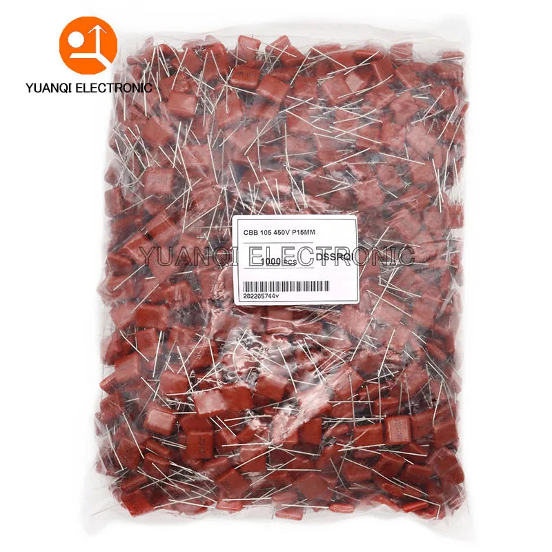 100V 250V 400V 450V 630V 1600V 2000V 102J 103J 104J 105J 155J 223J 224J 225J 334J 474J 475J CBB Polypropylene film capacitor